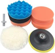 🚗 kicpot car buffing polishing pad set: ultimate kit for professional car polisher with 7pcs backing plate, m14 drill adapter, for compounding, polishing and waxing (colorful-125mm) логотип