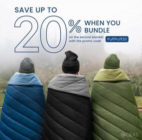 img 2 attached to Stay Warm And Cozy On Your Next Adventure With The Oceas Outdoors Puffy Camping Blanket - Water And Wind Resistant, Lightweight And Packable!