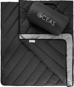 img 4 attached to Stay Warm And Cozy On Your Next Adventure With The Oceas Outdoors Puffy Camping Blanket - Water And Wind Resistant, Lightweight And Packable!