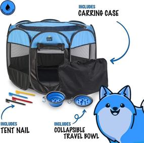 img 2 attached to Titaj Foldable Dog Playpen: The Ultimate Portable Pet Playpen with Removable 🐾 Mesh Cover and Zippered Top - Perfect for Dogs, Cats, Kittens, and Rabbits