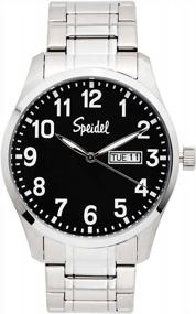 img 4 attached to Speidel Men'S Stainless Steel Day/Date Watch With Easy-To-Read Dial And Link Bracelet For Casual And Business Wear