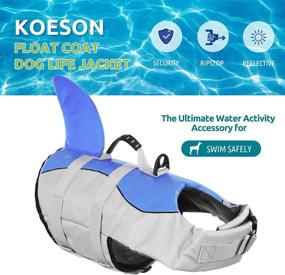 img 3 attached to 🐶 KOESON Dog Life Jacket – Float Coat for Small, Medium & Large Breeds – Swimming & Boating Safety Vest with Reflective Design and Rescue Handle