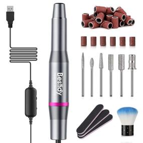 img 4 attached to Transform Your Nail Routine With Bestidy'S Electric Nail Drill Kit - 6 Changeable Drills, USB-Powered, And Perfect For Professional-Quality Manicures And More