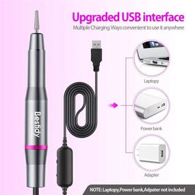 img 3 attached to Transform Your Nail Routine With Bestidy'S Electric Nail Drill Kit - 6 Changeable Drills, USB-Powered, And Perfect For Professional-Quality Manicures And More