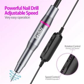 img 1 attached to Transform Your Nail Routine With Bestidy'S Electric Nail Drill Kit - 6 Changeable Drills, USB-Powered, And Perfect For Professional-Quality Manicures And More