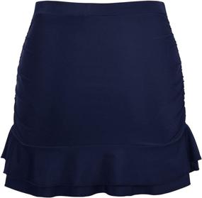 img 2 attached to Hilor Womens Skirted Waisted Shirred Women's Clothing ~ Swimsuits & Cover Ups