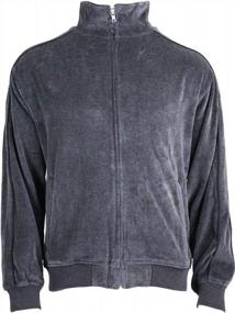 img 3 attached to Experience Comfort And Style With Sweatsedo Men'S Velour Track Jacket