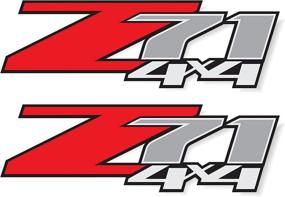 img 4 attached to 🚚 Chevy Truck Z71 4x4 Decals, Bedside Sticker (2007-2013) 1500 2500 HD | Clear Back | Premium Series