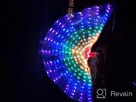 img 1 attached to IMucci Multicolor LED Belly Dance Isis Wings With Telescopic Sticks And Flexible Rods For Adults And Children, Perfect For Angel Dance And Glow Performances review by Bill Martinson