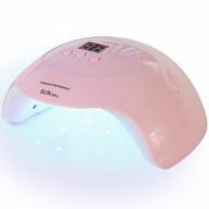 уф-светодиодная лампа для ногтей phiakle professional x7 сушилка для гель-лака с 3 таймерами, белый (розовый) логотип