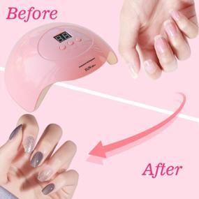 img 2 attached to UV LED Nail Lamp PHIAKLE Professional X7 Gel Polish Dryer With 3 Timers, White (Pink)