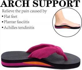 img 2 attached to 👡 Step into Comfort: MAIITRIP Women's Arch-Supportive Cloth Strap Flip Flops