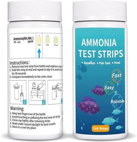 img 4 attached to 🐠 FUNSWTM Ammonia Test Strips: 100-Tests Ammonia Test Kit for Aquariums, Ponds, and Fish Tanks (Green) - Saltwater and Freshwater Friendly!