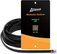 🔌 ampeak ac power inverter remote on/off switch with 20 feet cable - push button switch with led flush mount design logo