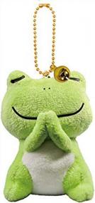 img 4 attached to Green Stuffed Frog Keychain Plush Animal Pendant: Ruzucoda Ornaments To Bring Good Fortune
