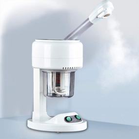 img 3 attached to AceFox Facial Steamer With Hot Mist And Ozone Humidifier For Home And Beauty Salon Use - Extract Blackheads, Rejuvenate And Hydrate Your Skin For A Youthful Complexion On Any Table