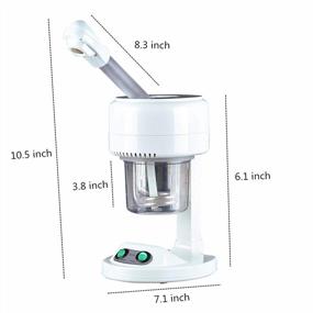 img 2 attached to AceFox Facial Steamer With Hot Mist And Ozone Humidifier For Home And Beauty Salon Use - Extract Blackheads, Rejuvenate And Hydrate Your Skin For A Youthful Complexion On Any Table