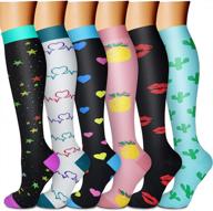 pack of 6 charmking compression socks for women and men - 15-20 mmhg, ideal for sports, running, air travel, and muscle support logo