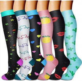img 4 attached to Pack Of 6 CHARMKING Compression Socks For Women And Men - 15-20 MmHg, Ideal For Sports, Running, Air Travel, And Muscle Support