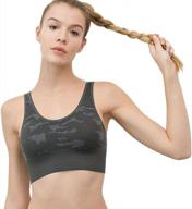 everyday seamless bra with cutouts and racerback - ruxia women's hi-neck bralette with padding logo