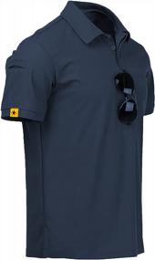 img 4 attached to Get Sporty With ZITY Men'S Short Sleeve Polo Shirt For Golf, Tennis And More!