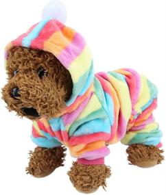 img 4 attached to 🐾 Cozy and Stylish Dog Costume Pet Hoodies: Winter Warm Flannel Pajamas for Dogs and Cats