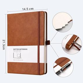 img 2 attached to 2 Pack Dotted Bullet Grid Journal Notebook - Hard Cover, 320 Pages 120Gsm Thick Paper, Smooth PU Leather, Inner Pocket 5.75'' × 8.38''