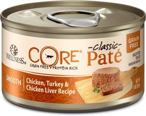 img 4 attached to 🐱 Wellness CORE Grain-Free Chicken, Turkey & Chicken Liver Pate Canned Cat Food - 3 Ounces (Pack of 12)