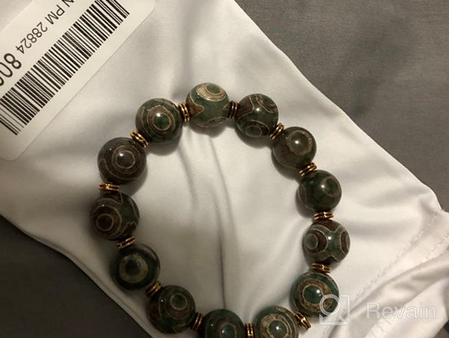 img 1 attached to 🧿 Powerful ZenBless Round Grey Tibetan Dzi Beads Bracelet - Unlock Good Luck and Attract Positive Energy review by Jeff Richardson