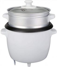 img 1 attached to Tayama Rice Cooker With Steam Tray 3 Cup, White (RC-03R)