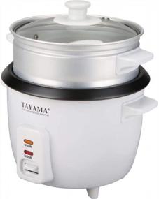 img 4 attached to Tayama Rice Cooker With Steam Tray 3 Cup, White (RC-03R)