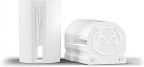 img 3 attached to Стильно защитите свой липкий валик: 2 упаковки ворсовых чехлов для валиков диаметром до 2,1 дюйма — совместимы со Scotch Brite, Evercare и другими продуктами — дизайн Cute White Cat
