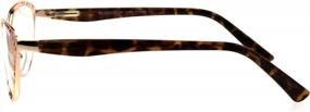 img 2 attached to Потрясающие очки для чтения «кошачий глаз» с металлической оправой и уникальным дизайном Diecut Deco для женщин