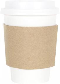 img 2 attached to 🚀 2 Day Ship White Coffee Sleeves - Ounces Household Supplies in Paper and Plastic