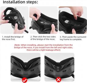 img 2 attached to DJI FPV Goggles V2 Foam Padding Face Cushion Faceplate Eye Pad Replacement Light Leakage Prevention Accessory (Black)
