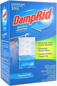 img 4 attached to DampRid 42 oz. Odor Eliminator Hanging Bag - Fragrance Free (3-Pack)
