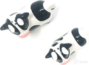 img 2 attached to 🐄 Boston Warehouse Udderly Cow Salt & Pepper Shakers - Hand Painted Ceramic Delights!