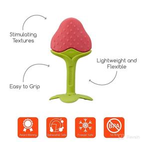 img 3 attached to 🍓 BPA-Free Berry Teether: Innobaby Original Teethin Smart EZ Grip Fruit Teether and Sensory Toy for Babies and Toddlers