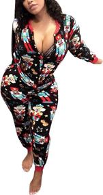 img 4 attached to Christmas Sleepwear Jumpsuit for Women: Festive Clubwear Nightwear at Jumpsuits, Rompers & Overalls
