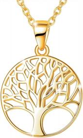 img 4 attached to Agvana Gold Plated Sterling Silver Tree Of Life Pendant Necklace Christmas Gifts For Women Dainty Family Tree Necklace Anniversary Birthday Gifts For Girls Mom Wife Lover Grandma Her, 16+2 Inches
