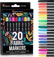 transform your fabric creations with zenacolor 20 permanent fabric markers - non-toxic, indelible fine point textile pens logo