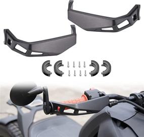 img 4 attached to UTV PRO Aluminum Handlebars Handguards Protector for Can Am Ryker Accessories, OEM Replacement # 219400998, Black (2PCS)