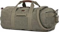 retrospective 75 duffel bag: stone-washed cotton canvas for durable traveling logo