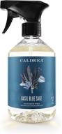 caldrea basil blue sage multi-surface countertop spray cleaner, 16 fl oz, enhanced with vegetable protein extract logo