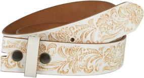 img 2 attached to Stylish Western Floral Engraved Tooled Leather Women's Belts and Accessories