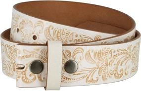 img 3 attached to Stylish Western Floral Engraved Tooled Leather Women's Belts and Accessories