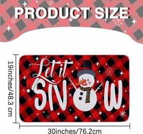 img 3 attached to Welcome Winter With Liengoron'S Christmas Doormat: 30X19 Inch Snowman Design For Front Door Decor - Rubber Mat For Porch Decoration