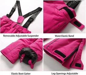 img 2 attached to Лыжные штаны из полиэстера для девочек PHIBEE - водонепроницаемые, ветрозащитные, дышащие