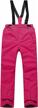phibee girls' polyester snow ski pants - waterproof, windproof, breathable logo
