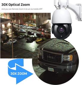 img 3 attached to EVERSECU WiFi Sony CMOS 1080P 30X Optical Zoom IP PTZ Security Camera With Auto-Tracking, Pan/Tilt/Zoom High-Speed Dome, 32GB SD Card, 2 Way Audio, Night Vision And Outdoor Remote View Camhi App